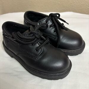 George Kids Black Lace-Up Dress Shoes size 8 Toddler